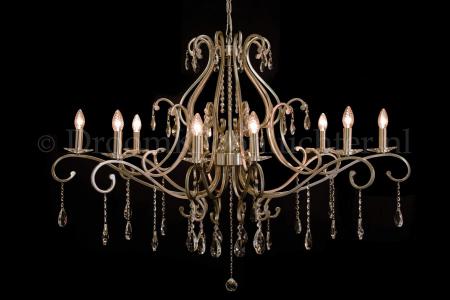 Crystal Chandelier Clarance 10 lights (mattt nickel) - Modern chandeliers