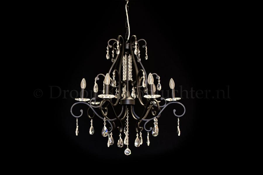 Crystal Chandelier Clarance 7 light (matt black) - Modern chandeliers