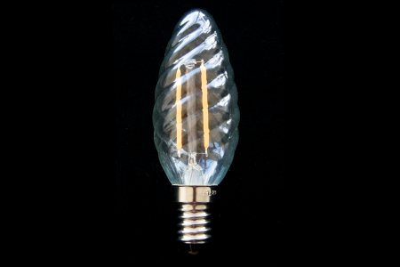 LED Candle E14 clear twisted 4 Watt 2500K (dimmable) - Bulbs