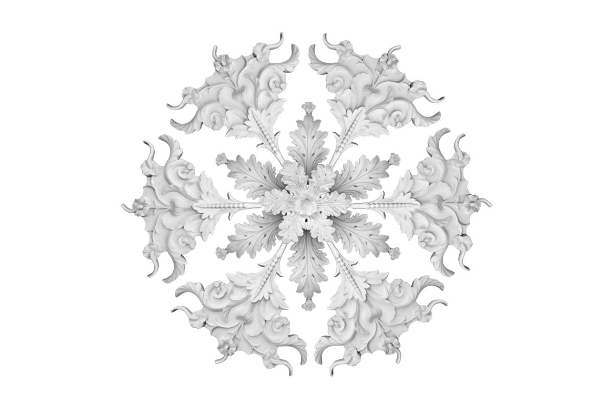 Ceiling rosette Ornament 178x178cm Plaster - OREC-R 202