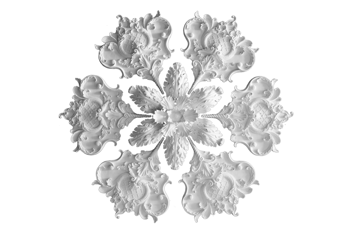 Ceiling rosette Ornament 196x196cm Plaster - OREC-R 302