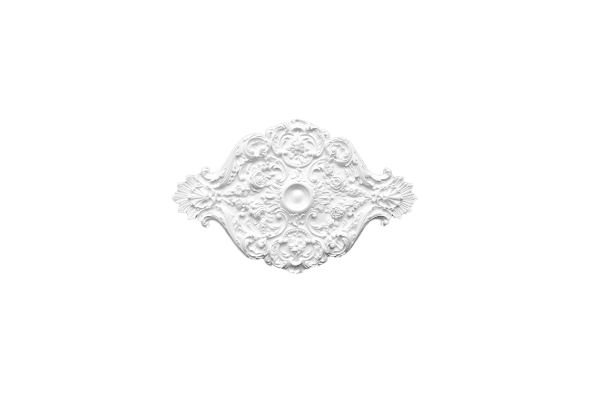 Ceiling rosette Ornament 86x55cm Plaster - ORR10
