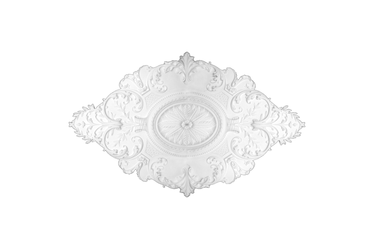 Ceiling rosette Ornament 181x110cm Plaster - ORR100