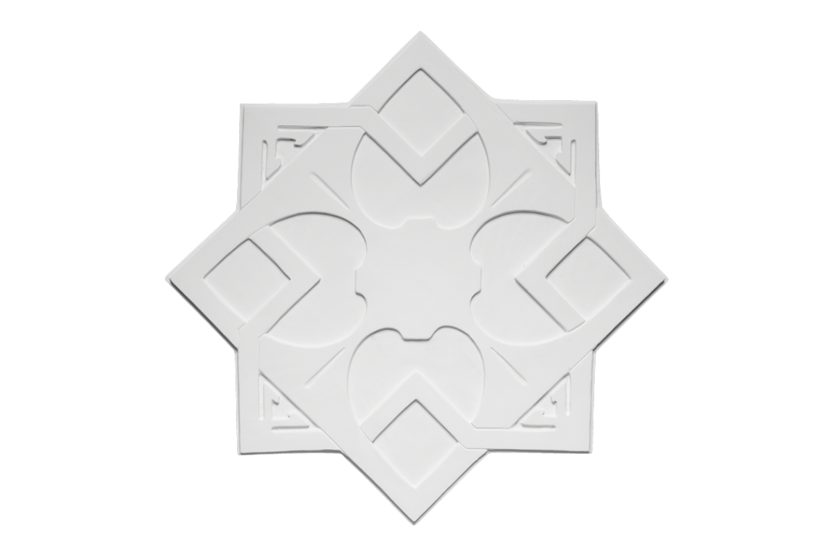 Ceiling rosette Ornament 82x82cm Plaster - ORR135