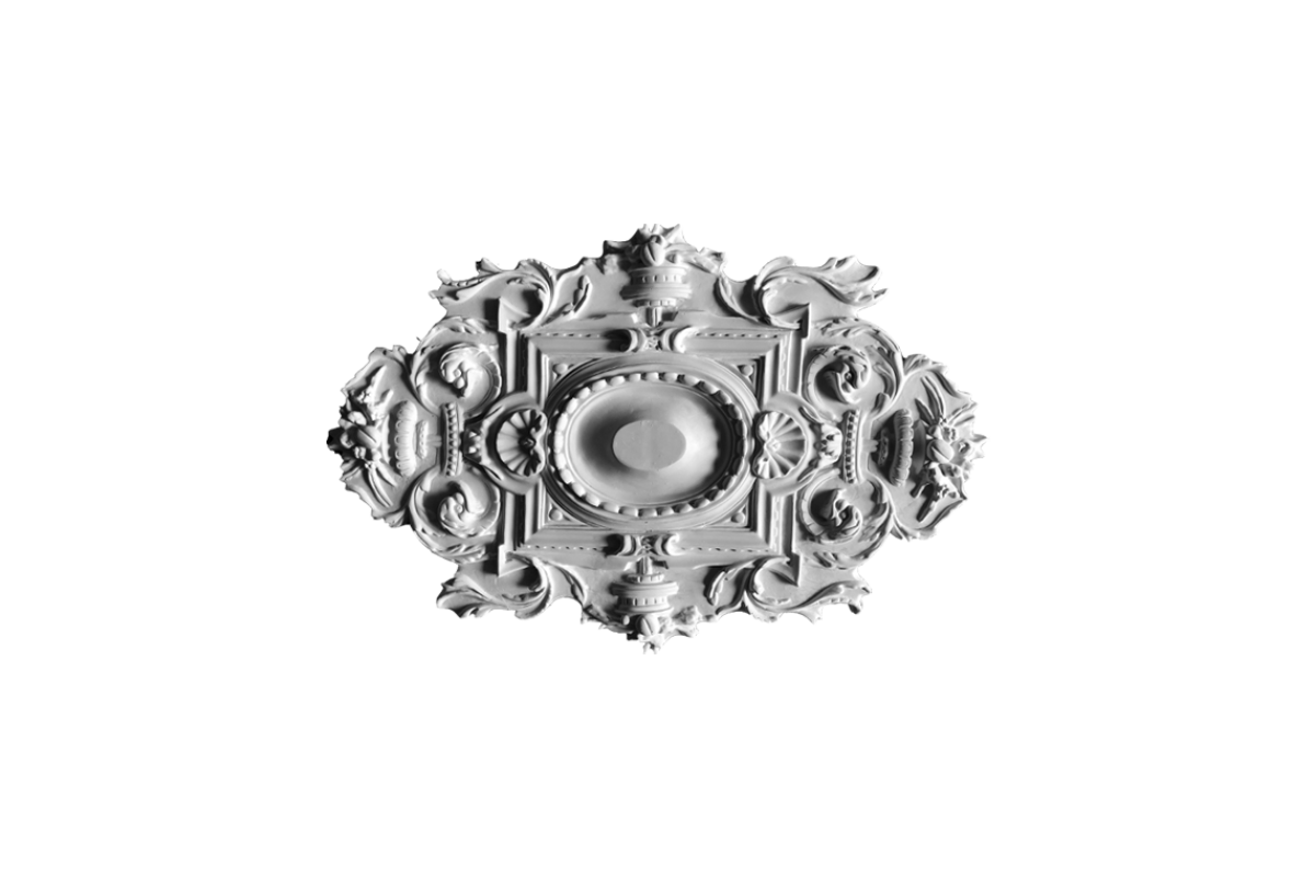 Ceiling rosette Ornament 94x64cm Plaster - ORR150