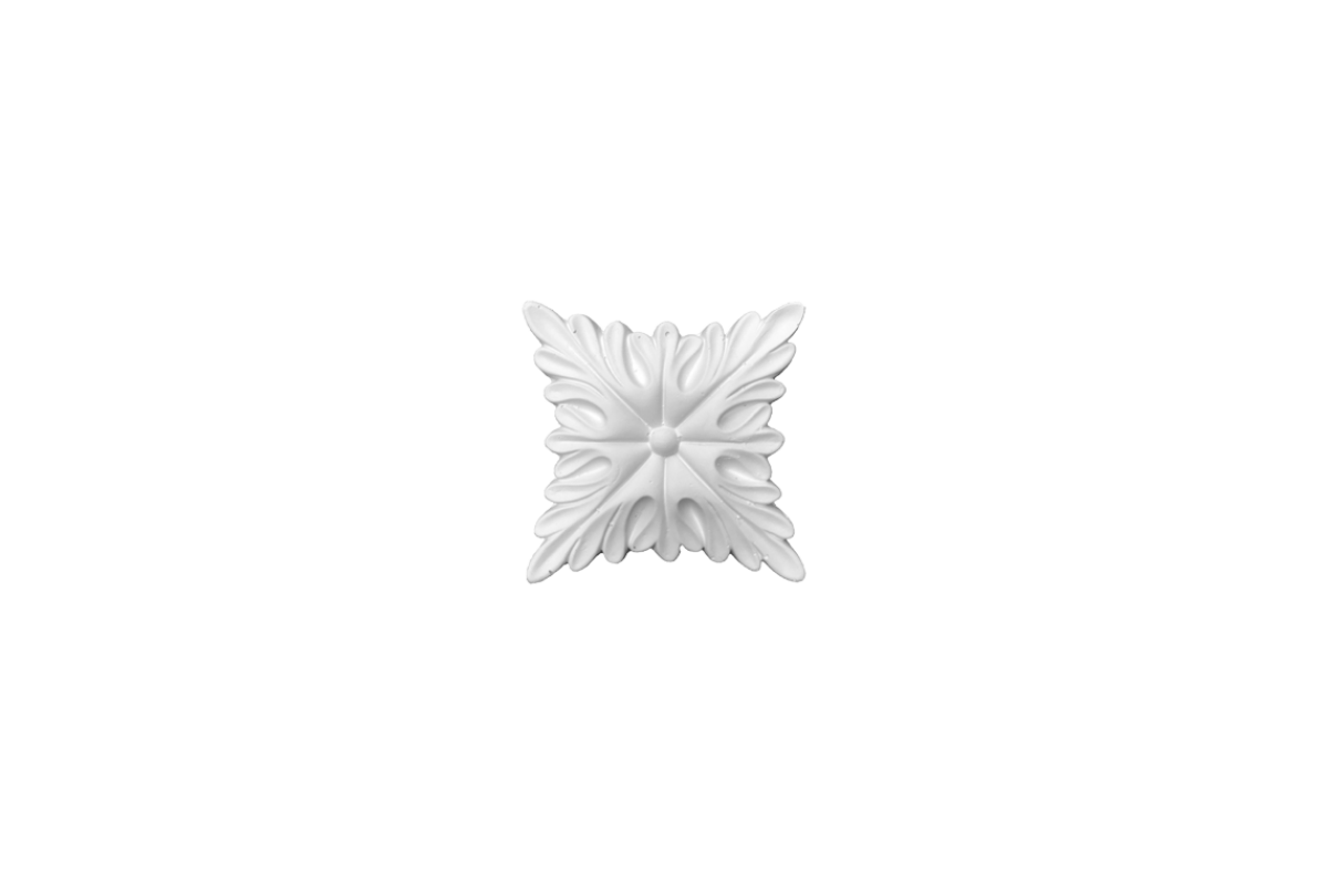 Ceiling rosette Ornament 10x10cm Plaster - ORR37