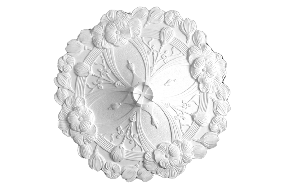 Ceiling rosette Ornament 82x82cm Plaster - ORR73
