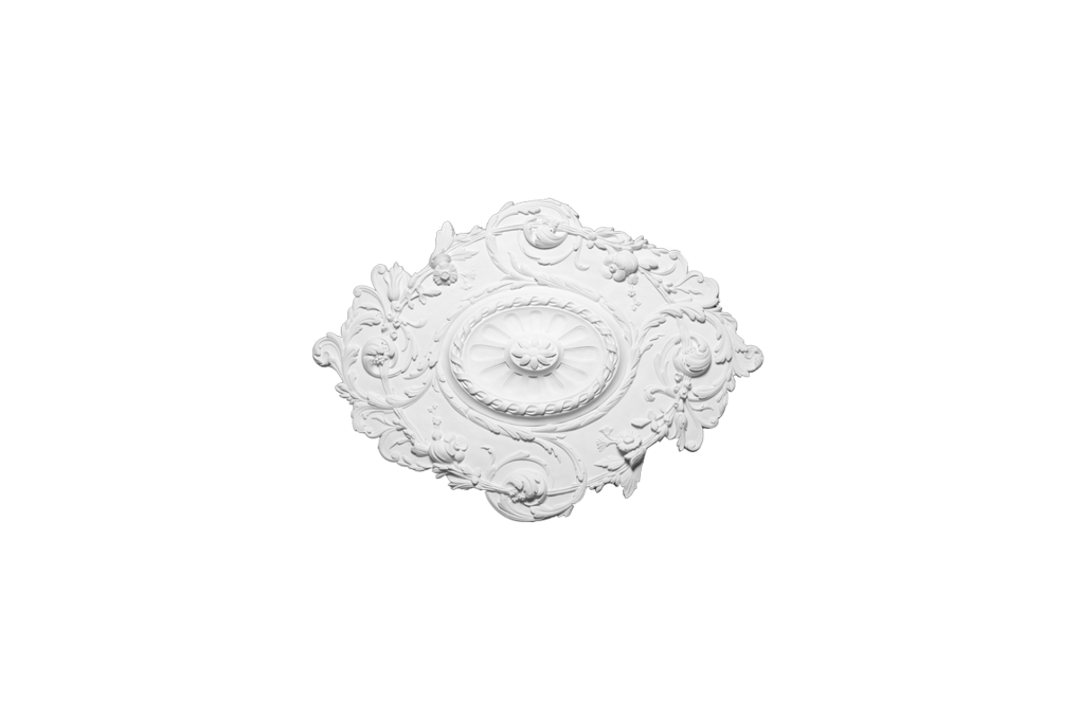 Ceiling rosette Ornament 85x61cm Plaster - ORRP21
