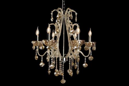 Chandelier Oriana  6 light 65 cm crystal champagne - Crystal chandeliers