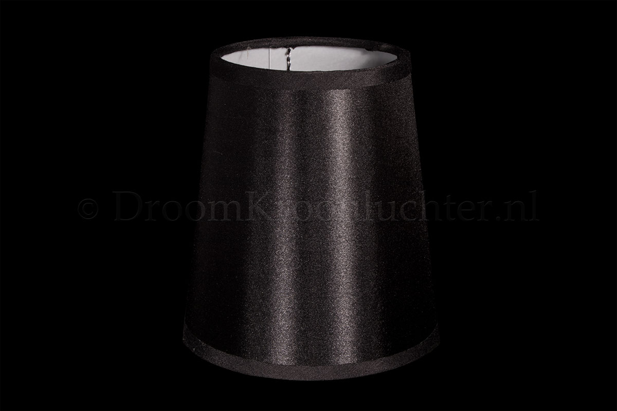 Clip on lampshade fabric linen black Clip on lampshade fabric linen black - Lamp shades for chandeliers
