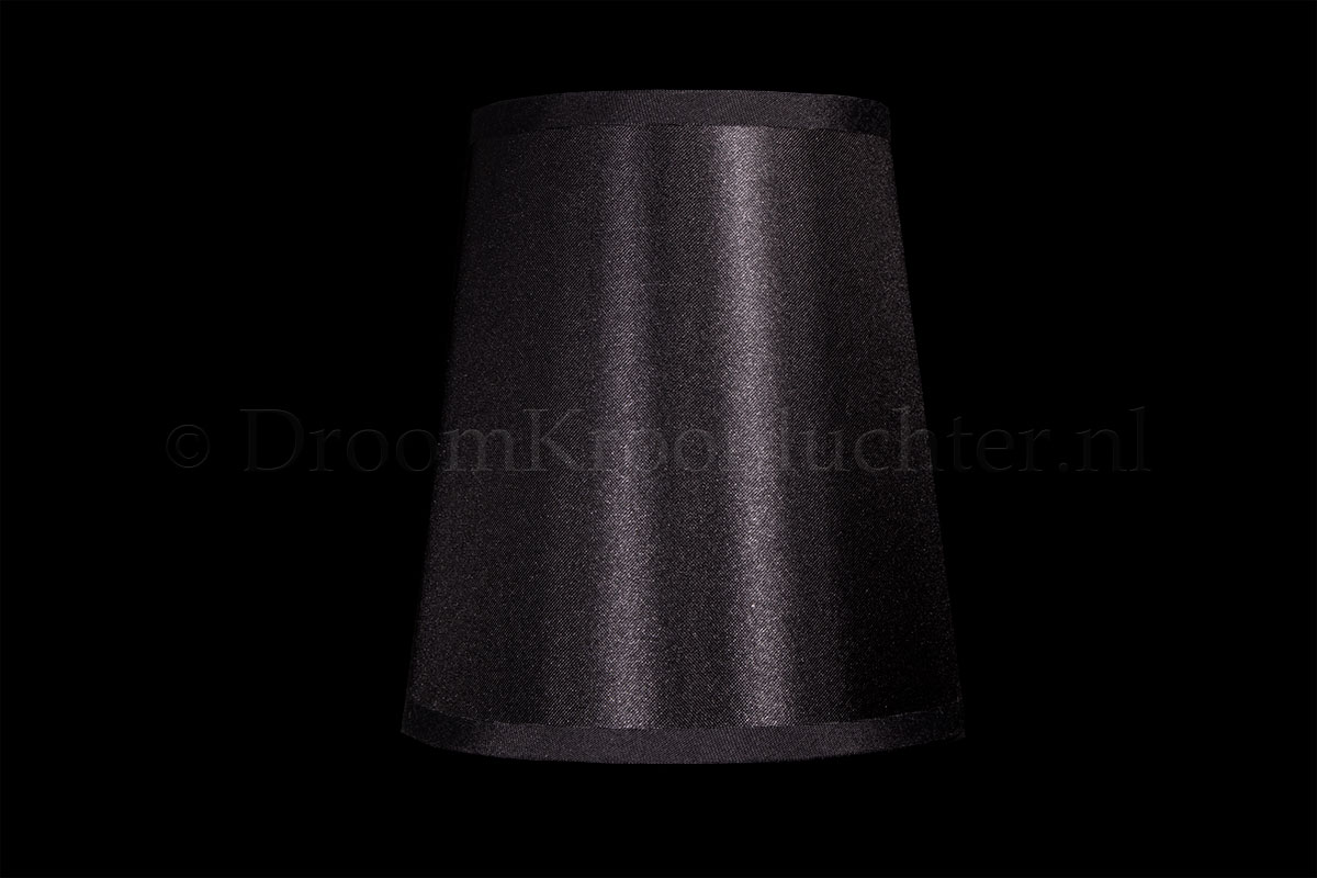 Clip on lampshade fabric linen black Clip on lampshade fabric linen black - Lamp shades for chandeliers
