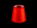 Clip on lampshade fabric linen red