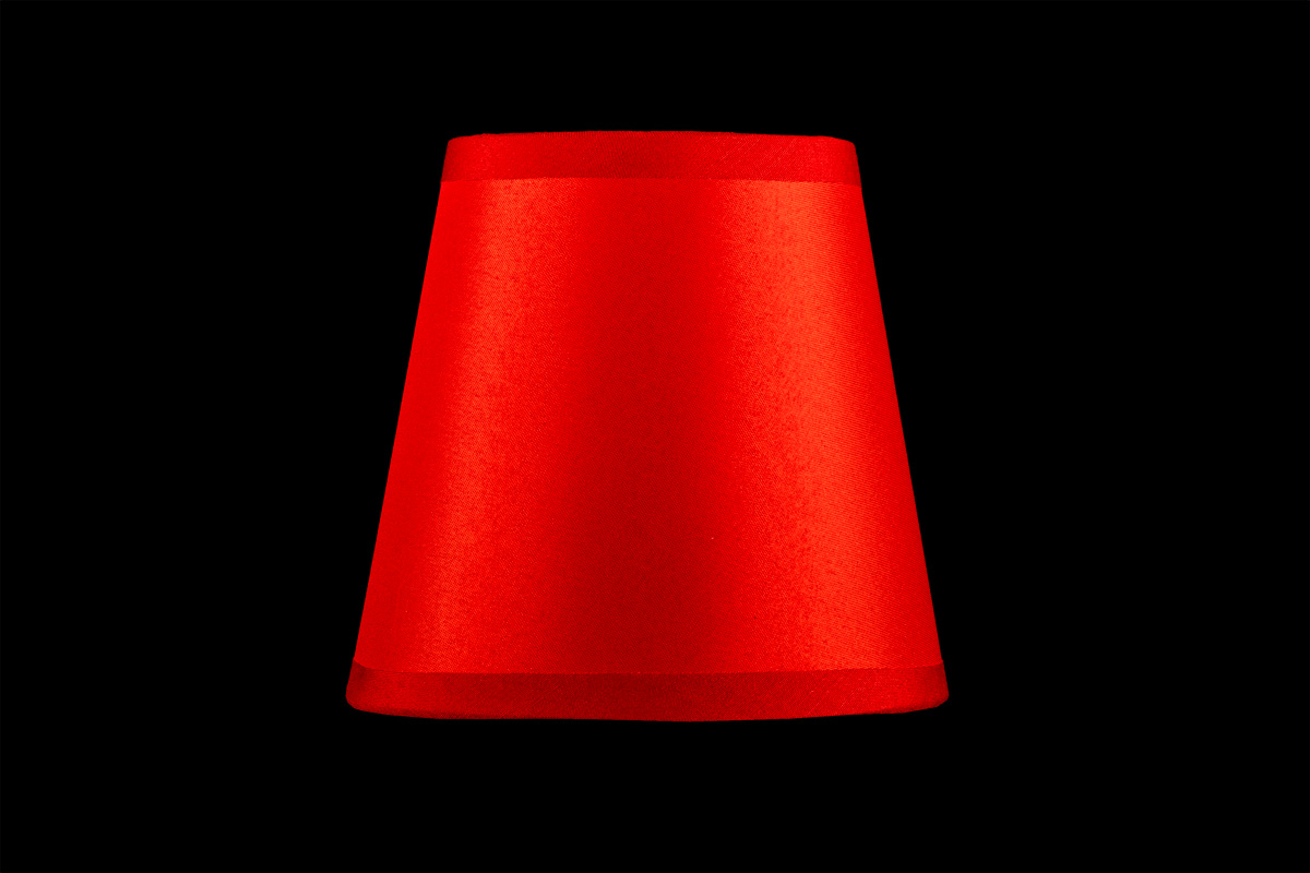 Clip on lampshade fabric linen red Clip on lampshade fabric linen red - Lamp shades for chandeliers
