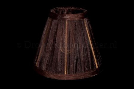 Klemkapje Organza donkerbruin - Lampenkappen voor kroonluchters