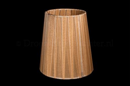 Clip on lampshade organza camel double fabric - Lamp shades for chandeliers