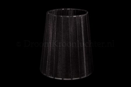 Clip on lampshade organza black double fabric - Lamp shades for chandeliers