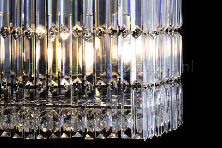 Pendant light Mira 45cm, crystal chrome 8 light chandelier - Crystal chandeliers