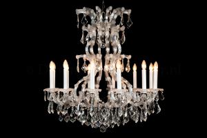 Louis Baroque Chandelier 12 lights - Ø94x99cm - (Crystal/Chrome) 