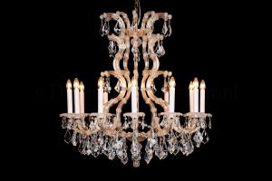Louis Baroque kroonluchter 12 lichts (kristal/goud) - Ø94x99cm