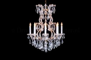 Louis Baroque kroonluchter 8 lichts (kristal/brons) - Ø70x80cm