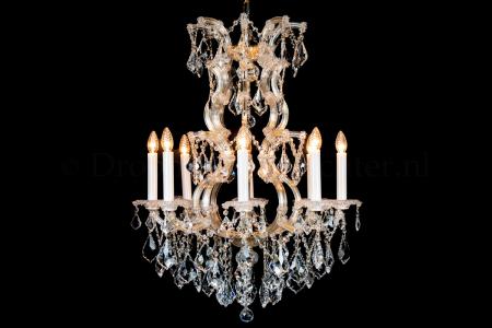 Louis Baroque Chandelier 8 lights - Ø70x80cm - (Crystal/Chrome) - Crystal chandeliers