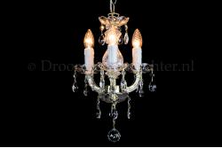 Chandelier Maria Theresa in gold 3 lights - Ø30cm  Chandelier Maria Theresa in gold 3 lights - Ø30cm