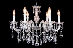 Crystal Chandelier Maria Theresa in chrome 6 lights - Ø60cm Crystal Chandelier Maria Theresa in chrome 6 lights - Ø60cm