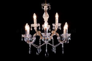 Crystal Chandelier Maria Theresa in gold 9 lights - Ø60cm 
