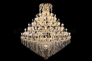 Kristallen kroonluchter Maria Theresa 120 lichts (kristal/goud) - Ø250cm