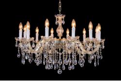 Crystal Chandelier Maria Theresa in gold 12 lights - Ø75cm Crystal Chandelier Maria Theresa in gold 12 lights - Ø75cm