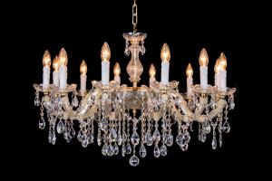 Crystal Chandelier Maria Theresa in gold 12 lights - Ø75cm