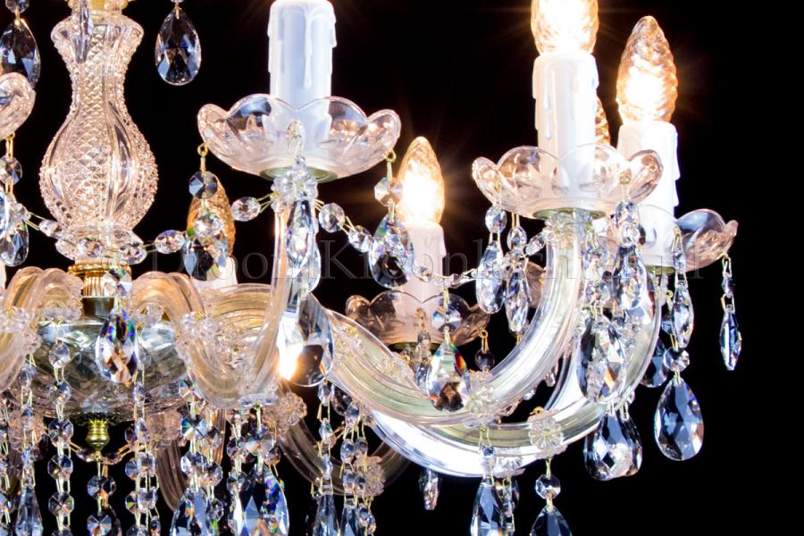 Crystal Chandelier Maria Theresa in gold 12 lights - Ø75cm - Crystal chandeliers