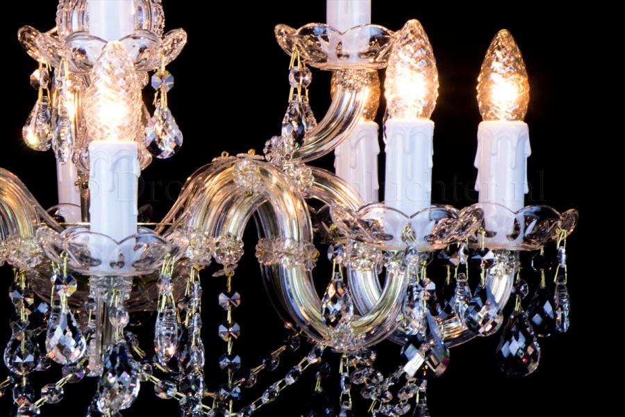 Crystal Chandelier Maria Theresa in gold 12 lights - Ø60cm - Crystal chandeliers