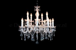 Kristallen kroonluchter Maria Theresa 10+5 lichts (kristal/chroom) - Ø60cm