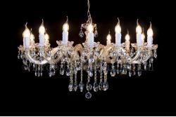 Crystal Chandelier Maria Theresa in gold 16 lights - Ø95cm  Crystal Chandelier Maria Theresa in gold 16 lights - Ø95cm