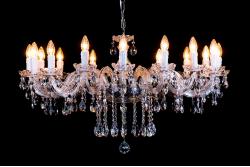 Crystal Chandelier Maria Theresa in chrome 16 lights - Ø95cm  Crystal Chandelier Maria Theresa in chrome 16 lights - Ø95cm