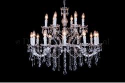 Crystal Chandelier Maria Theresa in chrome 18 lights - Ø75cm  Crystal Chandelier Maria Theresa in chrome 18 lights - Ø75cm