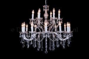 Crystal Chandelier Maria Theresa in chrome 18 lights - Ø75cm 