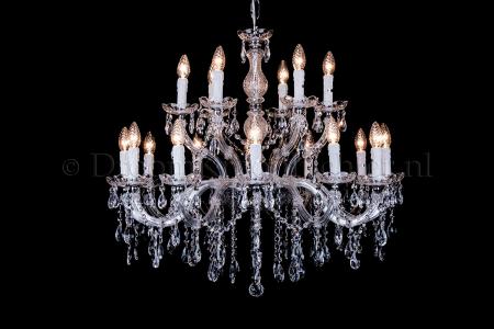 Crystal Chandelier Maria Theresa in chrome 18 lights - Ø75cm - Crystal chandeliers