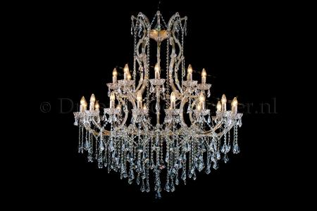 Crystal Chandelier Maria Theresa in bronze 24 lights - Ø125cm - Crystal chandeliers