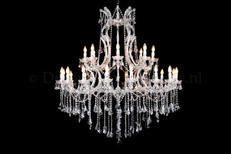 Crystal Chandelier Maria Theresa in chrome 24 lights - Ø125cm - Crystal chandeliers