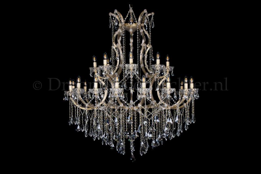 Crystal Chandelier Maria Theresa in gold 24 lights - Ø125cm - Crystal chandeliers