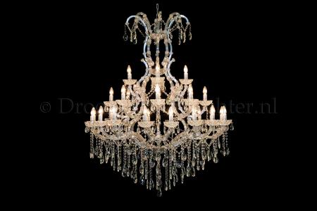 Crystal Chandelier Maria Theresa in chrome 28 lights - Ø120cm - Crystal chandeliers