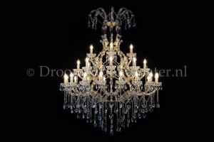 Crystal Chandelier Maria Theresa in gold 28 lights - Ø120cm 