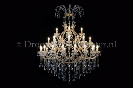 Crystal Chandelier Maria Theresa in gold 28 lights - Ø120cm - Crystal chandeliers
