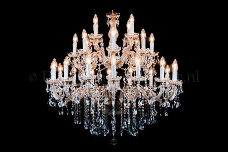 Crystal Chandelier Maria Theresa in bronze 28 lights - Ø95cm - Crystal chandeliers