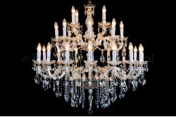 Crystal Chandelier Maria Theresa in gold 28 lights - Ø95cm Crystal Chandelier Maria Theresa in gold 28 lights - Ø95cm