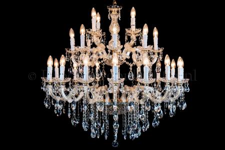 Crystal Chandelier Maria Theresa in gold 28 lights - Ø95cm - Crystal chandeliers