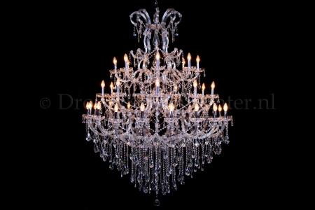 Crystal Chandelier Maria Theresa in chrome 35 lights - Ø145cm - Crystal chandeliers