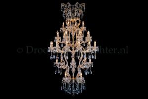 Crystal Chandelier Maria Theresa in gold 36 lights Loftmodel - Ø100cm 